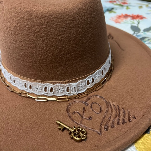 Wide Brim Fedora Hat - Picture 3 of 3